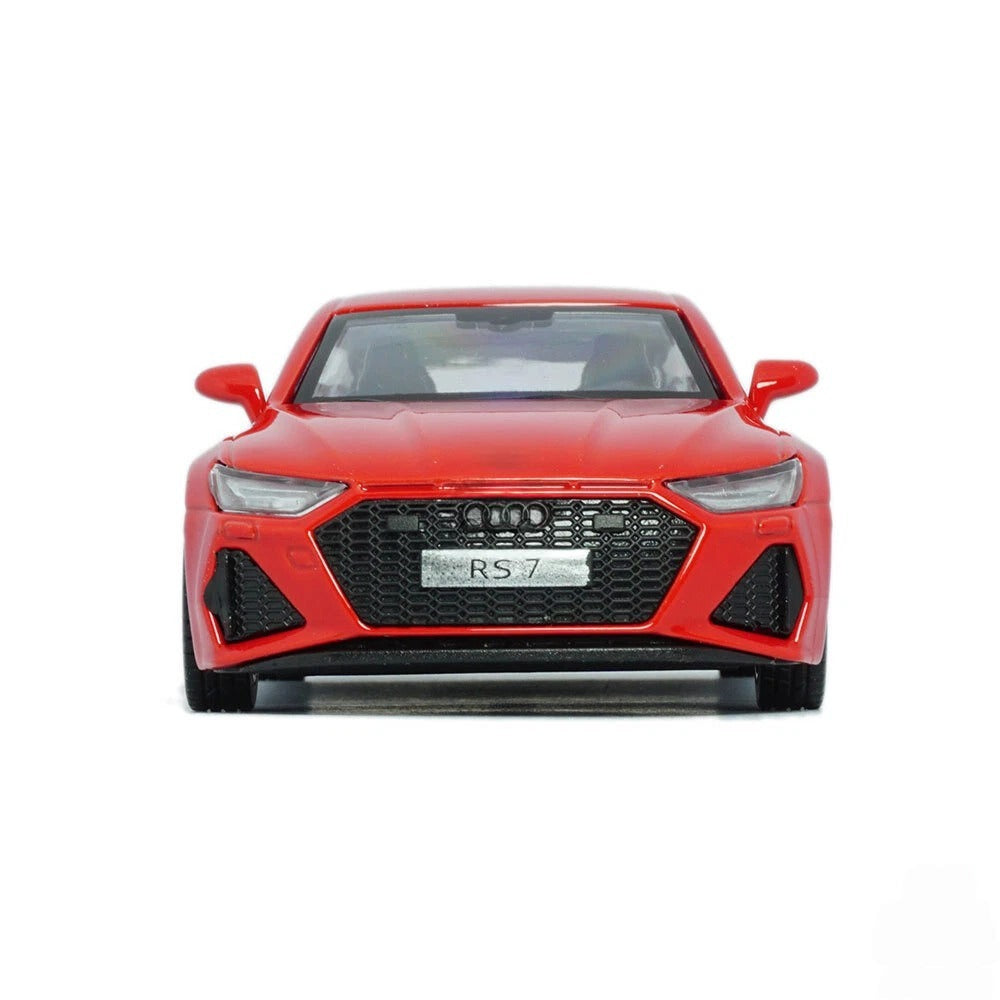 MSZ 1:43 Audi Rs 7 SportBack Die-Cast Model Car – Red | Pull Back, Openable Doors (67711)