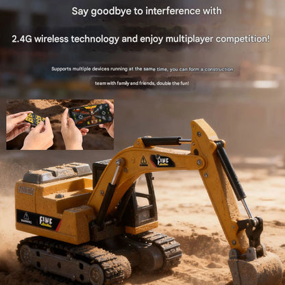 TRASPED HG4-413 1:64 Scale Mini RC Excavator | Alloy Bucket | 270° Rotation | App Control | Lights & Sound