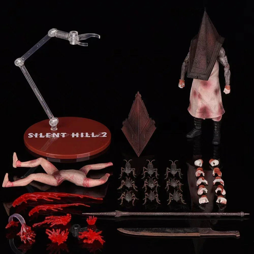 Silent Hill 2 Red Pyramid Thing (Pyramid Head) Action Figure – Highly Detailed Horror Game Collectible | Poseable Display Figure with Accessories