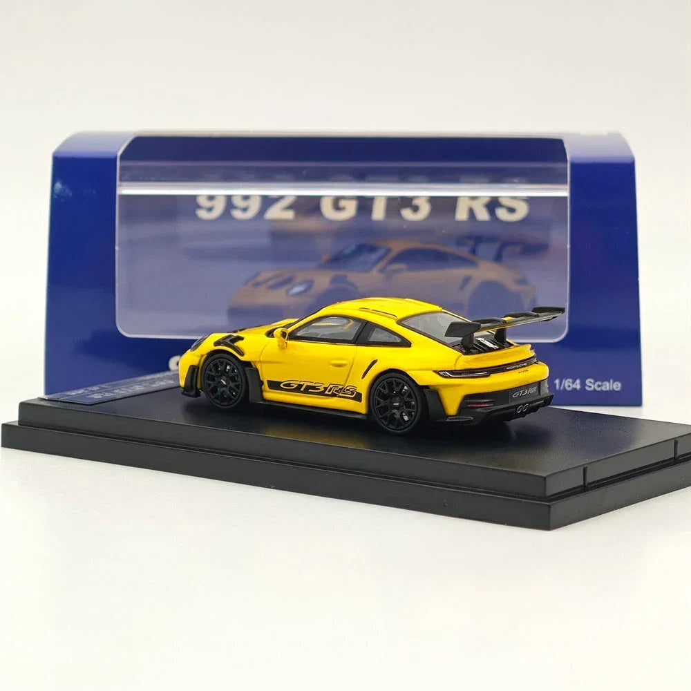 Street Warrior Porsche 992 GT3 RS 1/64 Diecast Yellow Car Model - Jaiman Toys