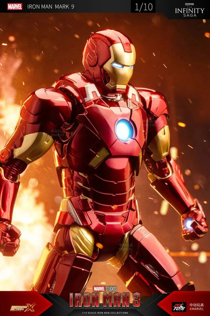 ZD Toys Marvel Avengers 1/10 Scale Iron Man Mark 9 (MK9) Figure I Marvel Studios Iron Man 3 Collector Action Figure