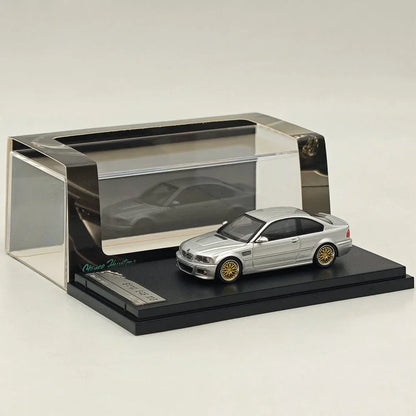 Stance Hunter 1:64 BMW M3 (E46) – Silver Metallic with Gold Rims | Stance Hunters Scale Diecast Car Model | Collector’s Edition - Jaiman Toys