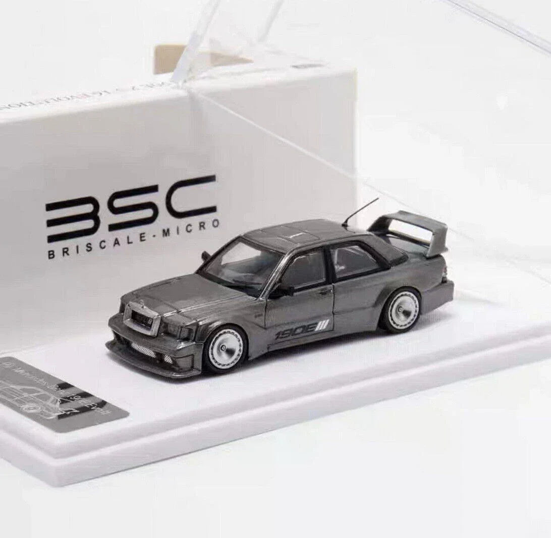 BSC 1/64 Scale Mercedes-Benz 190E EVO III Grey Diecast Car Model - Jaiman Toys