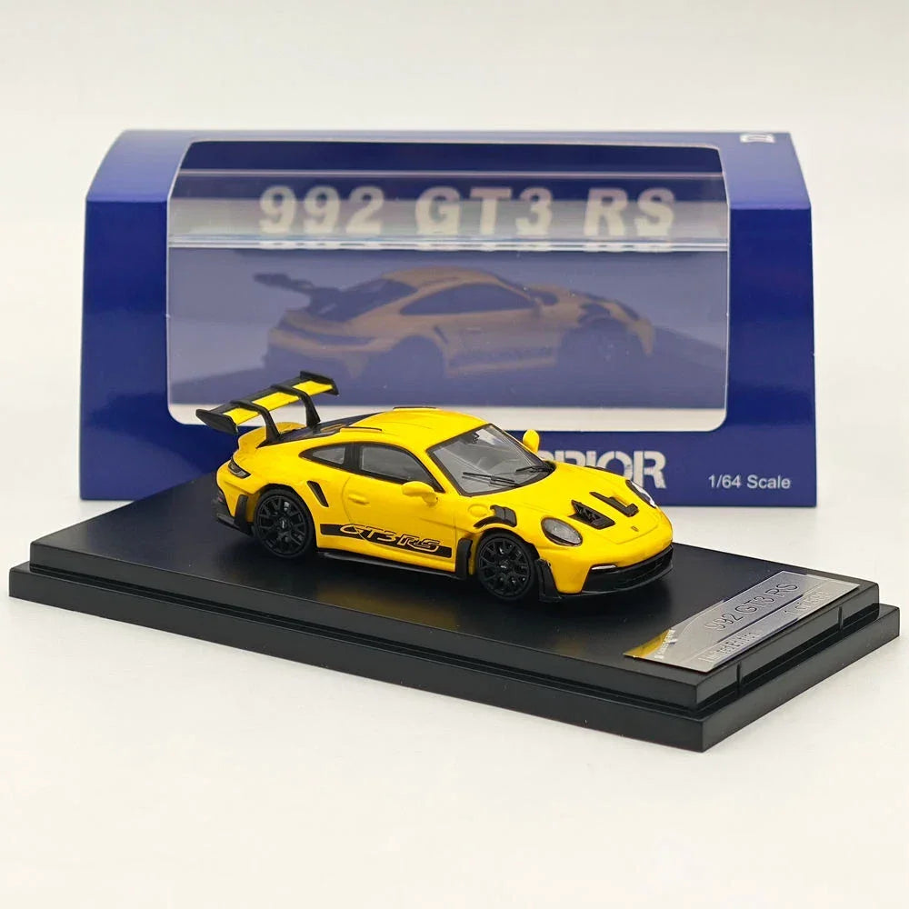Street Warrior Porsche 992 GT3 RS 1/64 Diecast Yellow Car Model - Jaiman Toys