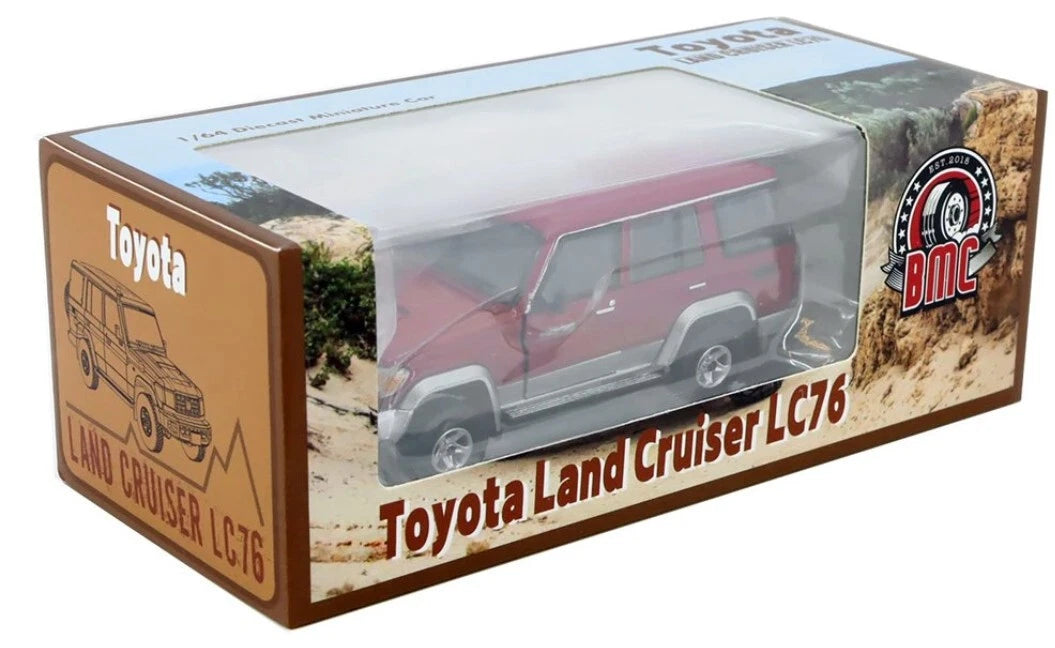 BM Creations 1:64 Toyota Land Cruiser LC76 Diecast Model Car | Premium Collectible with Opening Parts & Accessories | Three Color Variants