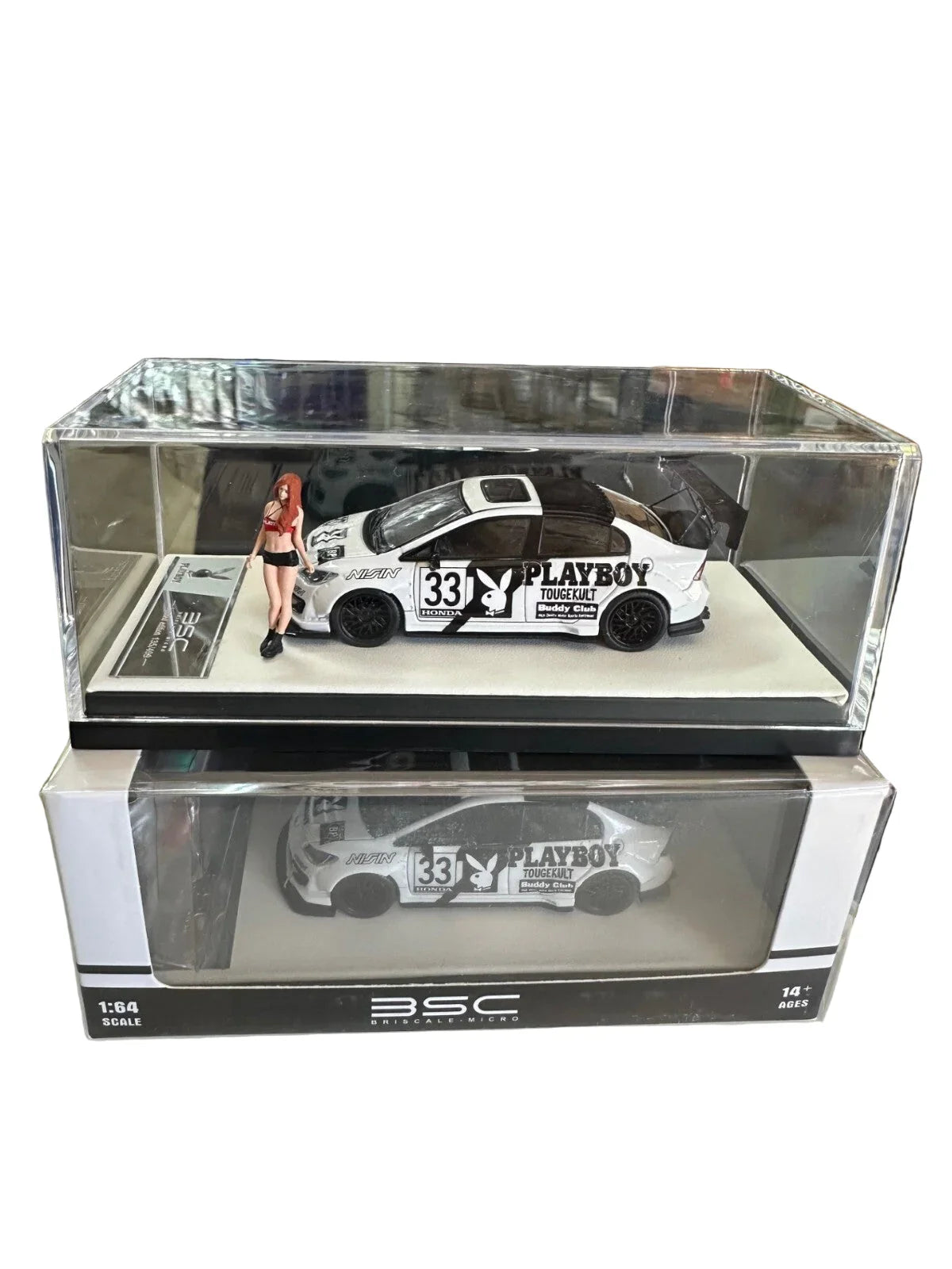 1/64 BSC Honda Civic FD2 Playboy Figure Included - Jaiman Toys