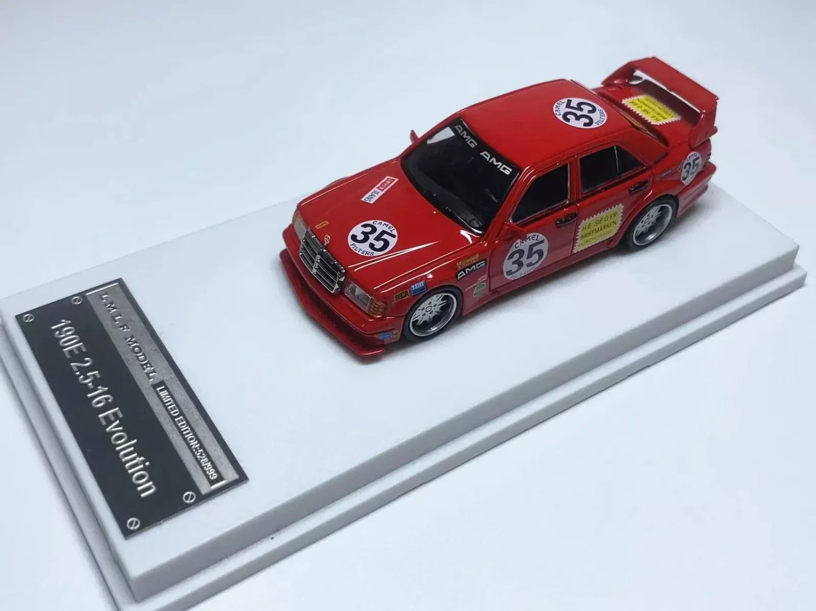 LMLF 1/64 Mercedes Benz 190E 2.5-16 Evo Red Pig Diecast Model Car | - Jaiman Toys