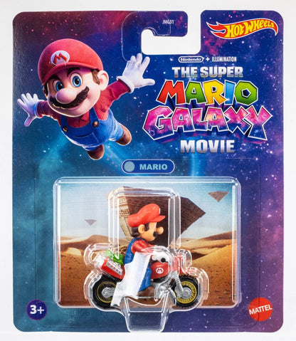 Hot Wheels 1:64 Super Mario Galaxy Movie Motorcycle Combo – Mario, Luigi & Yoshi, Set of 3