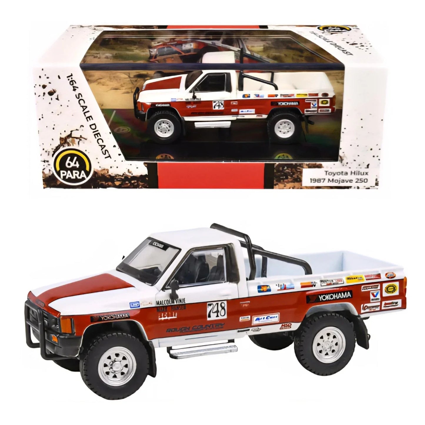 PARA64 1:64TOYOTA HILUX PICKUP #748 "MOJAVE 250" (1987)  DIECAST BY PARAGON PA-55527
