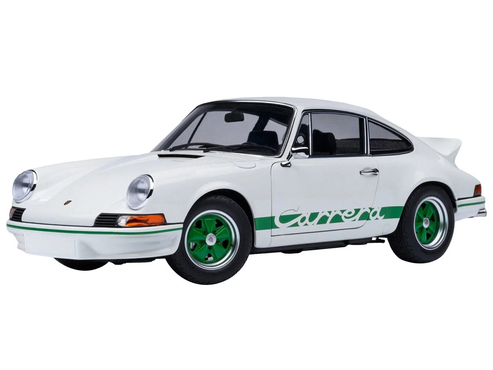 MINI GT 1:64 PORSCHE 911 CARRERA RS 2.7 GRAND PRIX WHITE/GREEN (MGT00801-R) - Jaiman Toys