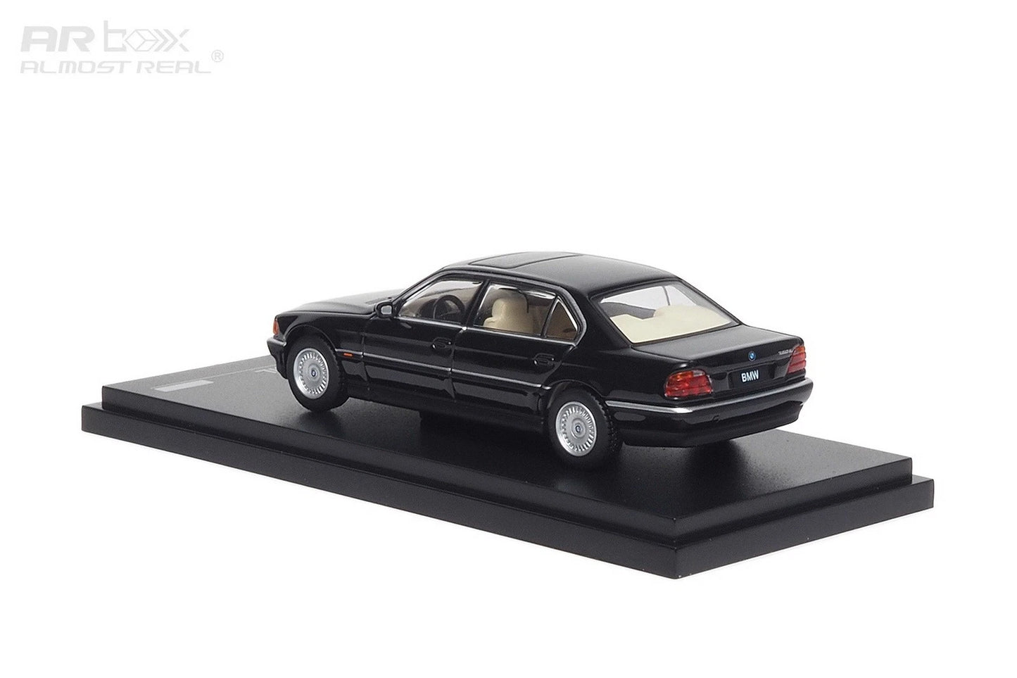 Almost Real AR Box 1:64 BMW 750iL (E38) Black Die-Cast Model Car | Premium Luxury Sedan Collectible