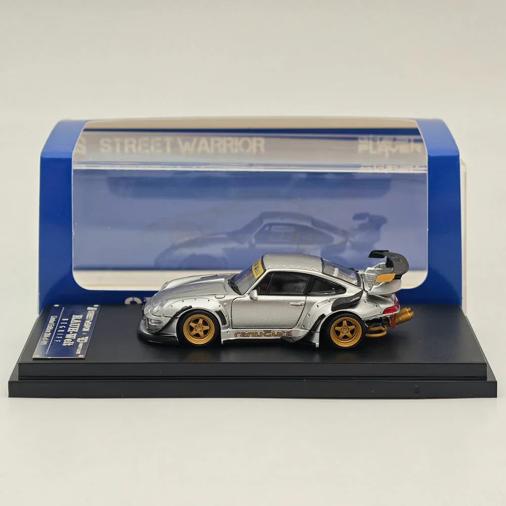 Street Warrior Silver RWB Ghost Player Silver Model 1:64 Diecast Car - Jaiman Toys