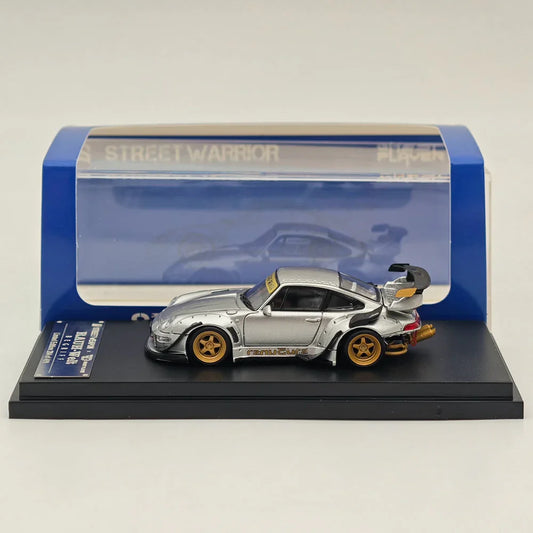 Street Warrior Silver RWB Ghost Player Silver Model 1:64 Diecast Car - Jaiman Toys