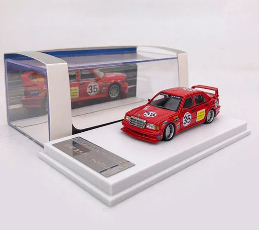 LMLF 1/64 Mercedes Benz 190E 2.5-16 Evo Red Pig Diecast Model Car | - Jaiman Toys