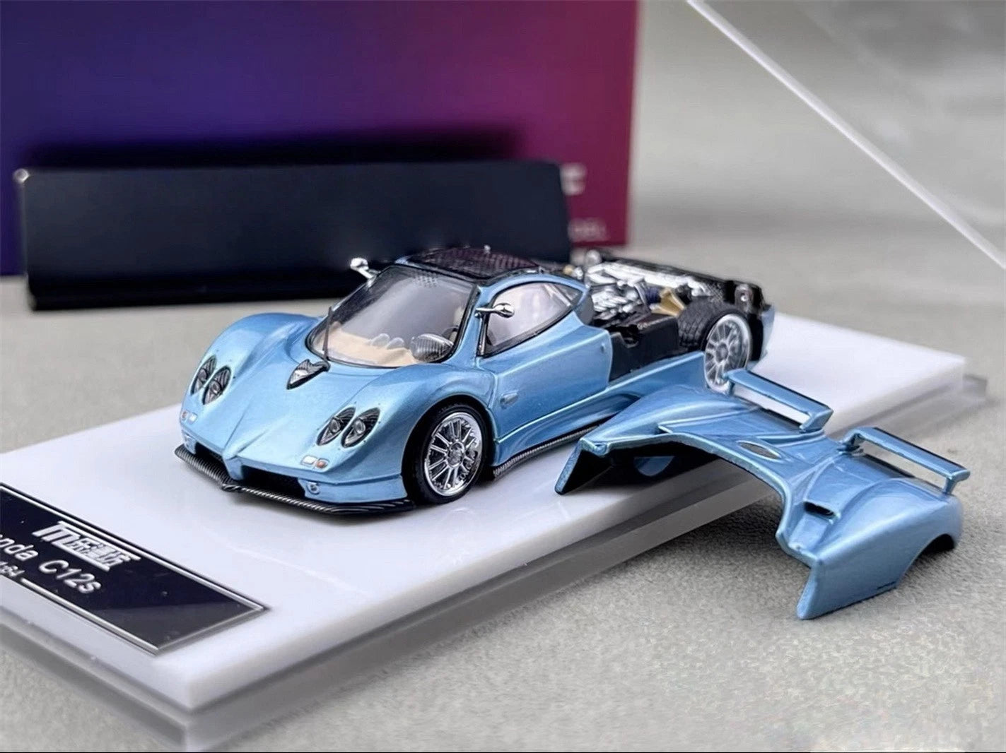 LMF Pagani Zonda C12s – Light Blue | 1:64 Diecast Supercar- 2 Variants