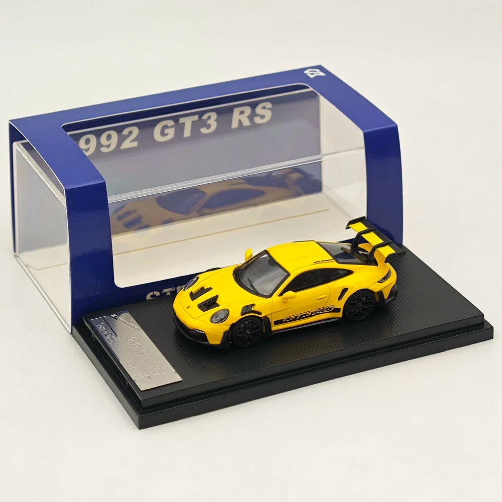 Street Warrior Porsche 992 GT3 RS 1/64 Diecast Yellow Car Model - Jaiman Toys
