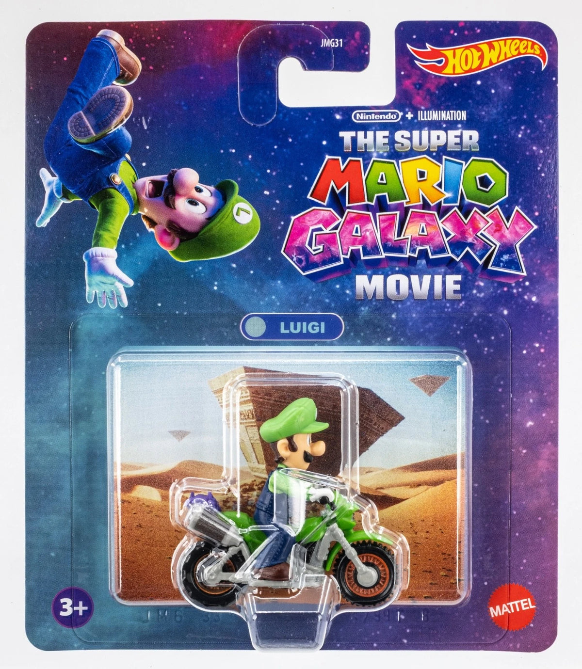Hot Wheels 1:64 Super Mario Galaxy Movie Motorcycle Combo – Mario, Luigi & Yoshi, Set of 3
