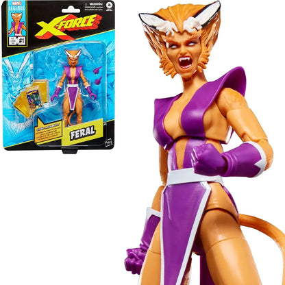Marvel Legends X-Force Feral 6 Inch Action Figure – Classic Comic Series Collectible
