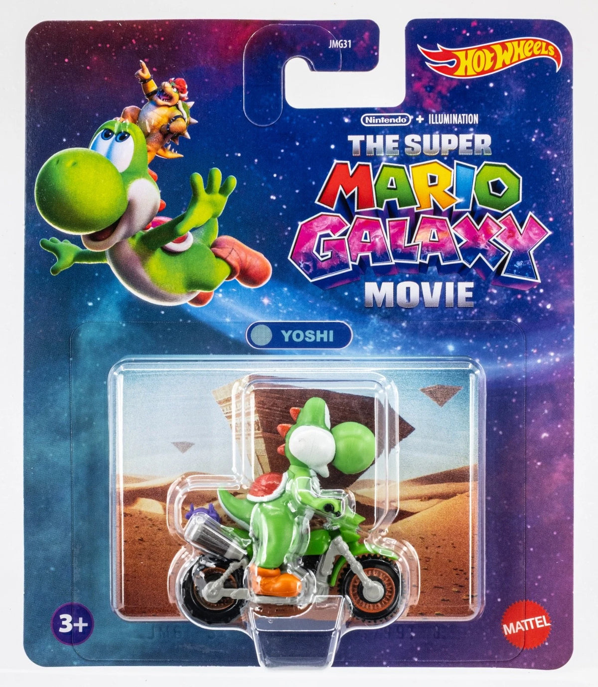 Hot Wheels 1:64 Super Mario Galaxy Movie Motorcycle Combo – Mario, Luigi & Yoshi, Set of 3