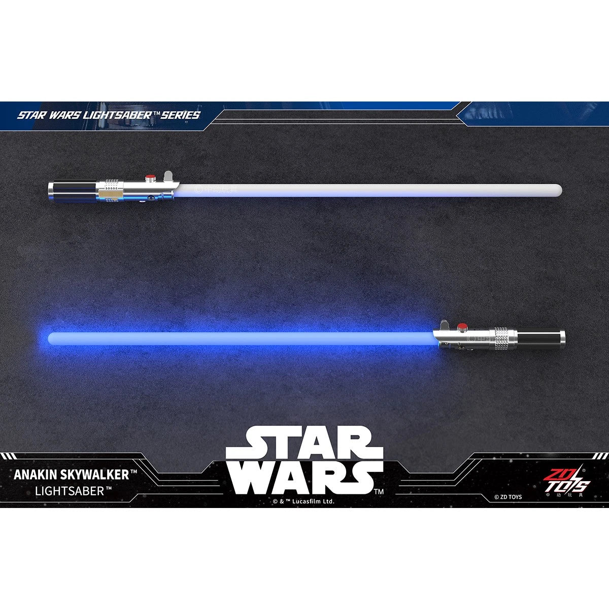 ZD Toys Star Wars Character Lightsaber | 100cm LED FX Lightsaber with Sound Effects | Electronic Roleplay Toy | Premium Collectible | Ages 14+