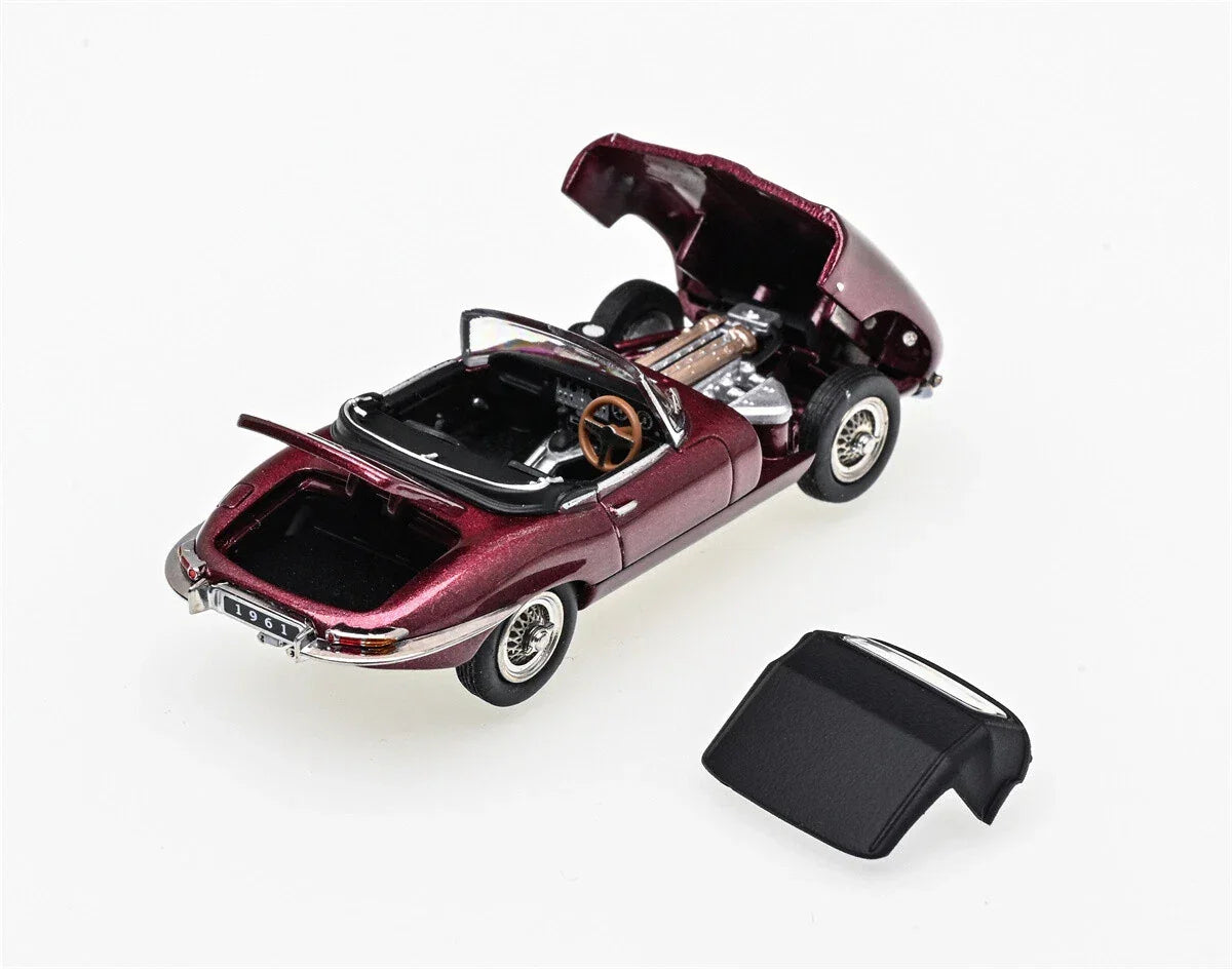 1:64 GFCC Jaguar E-Type 1961 Roadster Red Metallic Diecast Car Model - Jaiman Toys