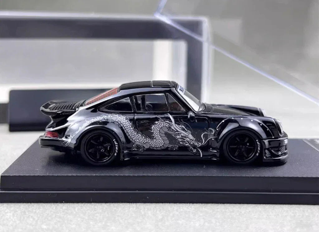 1:64 Black Dragon RWB For Porsche 930 Model Diecast Collect Car