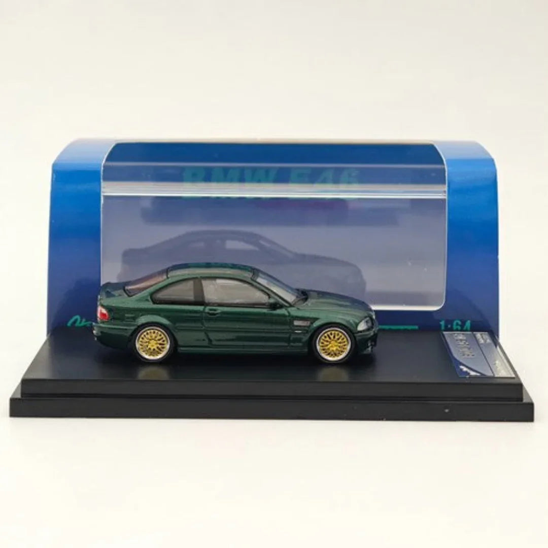 Stance Hunters 1:64 BMW M3 (E46) – Green Metallic with Gold Rims | Scale Diecast Car Model | Collector’s Edition - Jaiman Toys