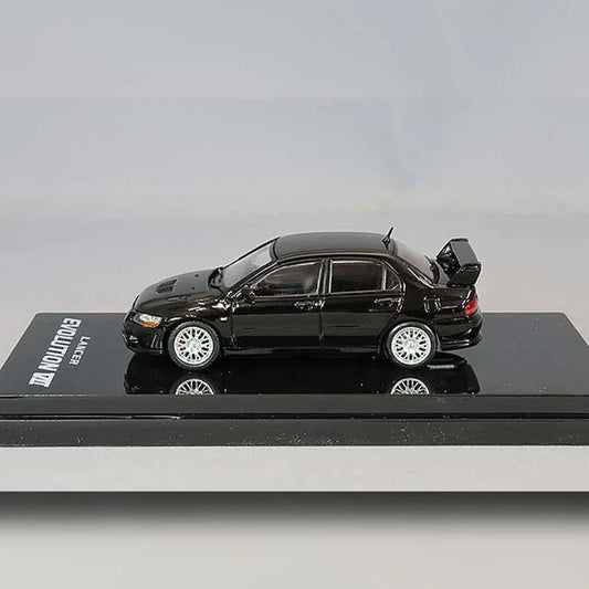 1:64 Hobby Japan HJ641054BK MITSUBISHI LANCER GSR EVOLUTION 7 With Engine Display Model BLACK PEARL - Jaiman Toys