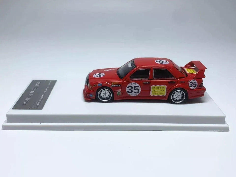 LMLF 1/64 Mercedes Benz 190E 2.5-16 Evo Red Pig Diecast Model Car | - Jaiman Toys