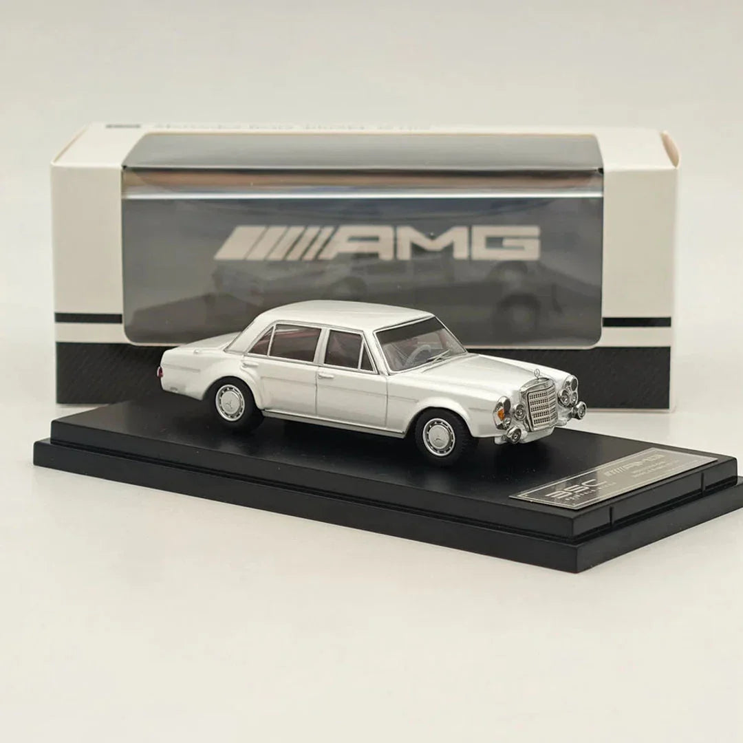 1:64 BSC Mercedes-Benz 300 SEL W109 White AMG Diecast Car Model - Jaiman Toys