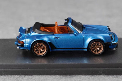 Rhino Model 1:64 Scale Singer 930 Turbo Study Cabriolet Convertible – Blue Diecast Car Model - Jaiman Toys