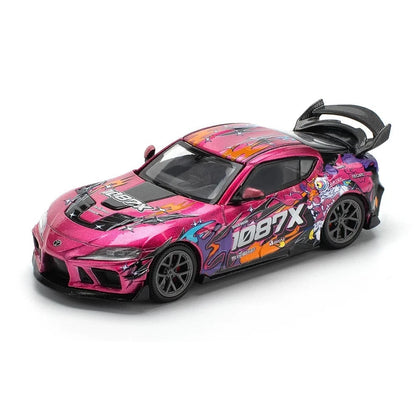 POP RACE 1:64 DarwinPro 66G WBK Supra A90 #1087X Lion Dance Diecast Model Car – Premium Collectible Toyota Supra Display Car