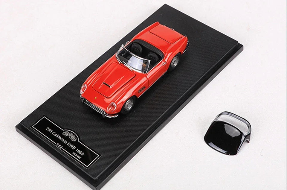 GFCC 1:64 Scale 1960 SWB Ferrari 250GT California Red With Black Convertible Diecast Car Model - Jaiman Toys