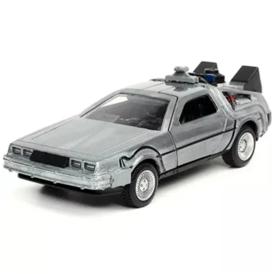 Jada Back to the Future 1:32 Delorean Time Machine – Silver Die-Cast Car