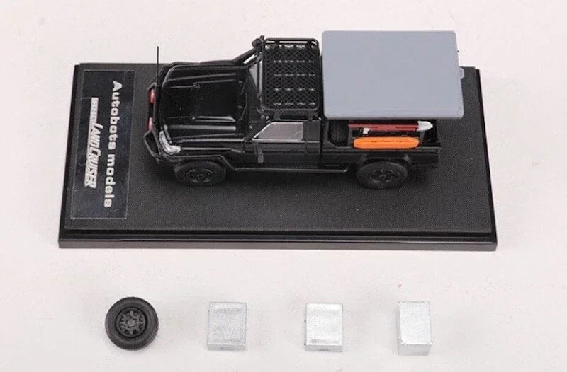 Autobots 1:64 Black Land Cruiser LC79 Pickup Truck Model Diecast Metal Car