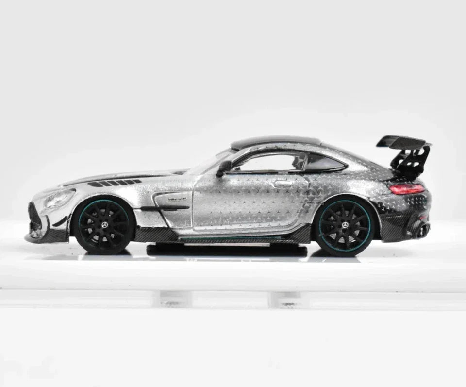 BSC 1:64 Scale Mercedes AMG GT-S Carbonerre Black/Silver – Premium