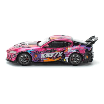 POP RACE 1:64 DarwinPro 66G WBK Supra A90 #1087X Lion Dance Diecast Model Car – Premium Collectible Toyota Supra Display Car