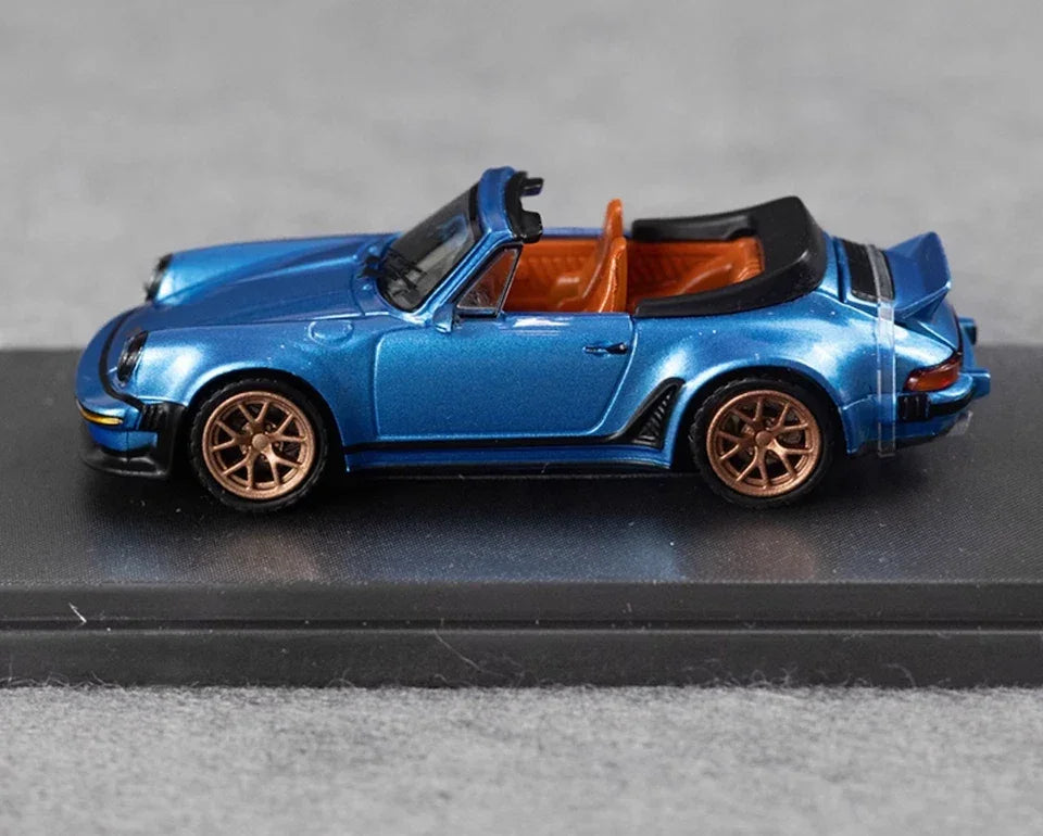 Rhino Model 1:64 Scale Singer 930 Turbo Study Cabriolet Convertible – Blue Diecast Car Model - Jaiman Toys