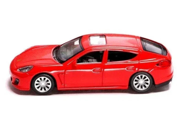 RMZ City Porsche Panamera Turbo 1:36 Die-Cast Car | Pull Back & Go | Openable Doors | Red / Black