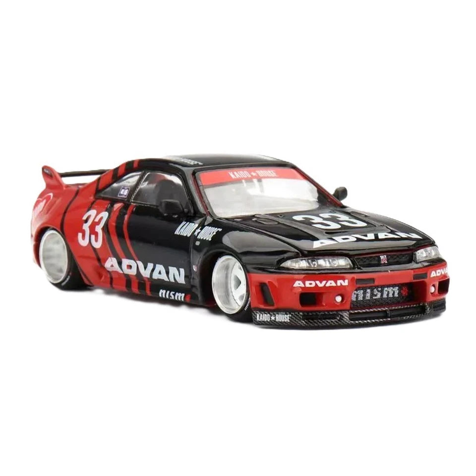 Kaido House x Mini GT 191 Nissan Skyline GT-R (R33) Kaido Works ADVAN – 1:64 Diecast Model Car