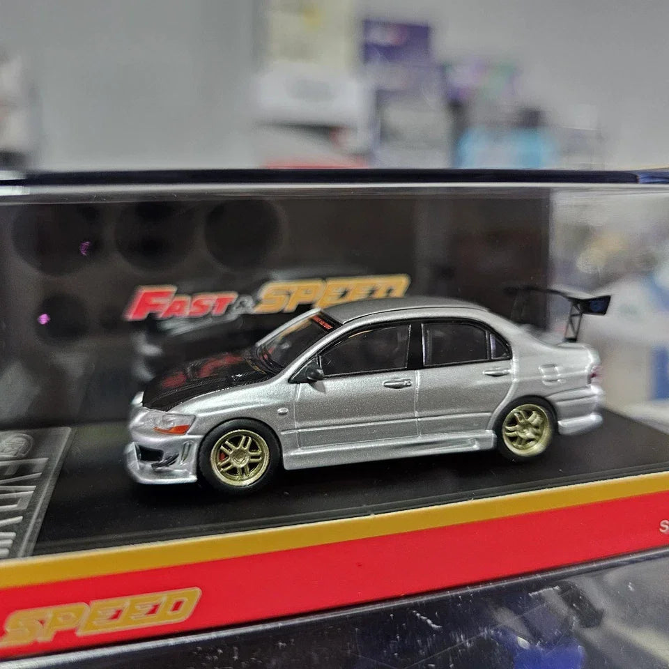 1/64 Fast & Speed Lancer EVO VII Silver Diecast Car Model - Jaiman Toys