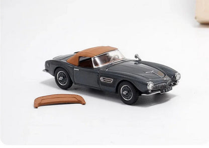 GFCC 1:64 BMW 1957-507 Soft Top Roadster Convertible Classic Model Diecast Collect Car-Grey - Jaiman Toys