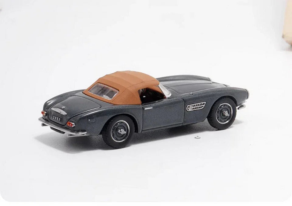 GFCC 1:64 BMW 1957-507 Soft Top Roadster Convertible Classic Model Diecast Collect Car-Grey - Jaiman Toys