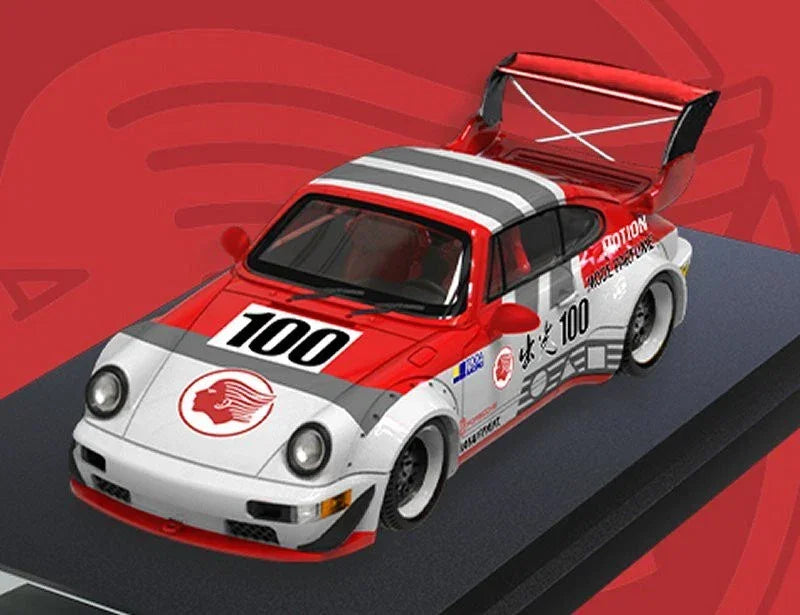 BSC Toyota -Porsche RWB 964 Racing #100 1:64 SCALE DIECAST CAR MODEL BY BSC MODEL– ( WITH FIGURE ) - Jaiman Toys