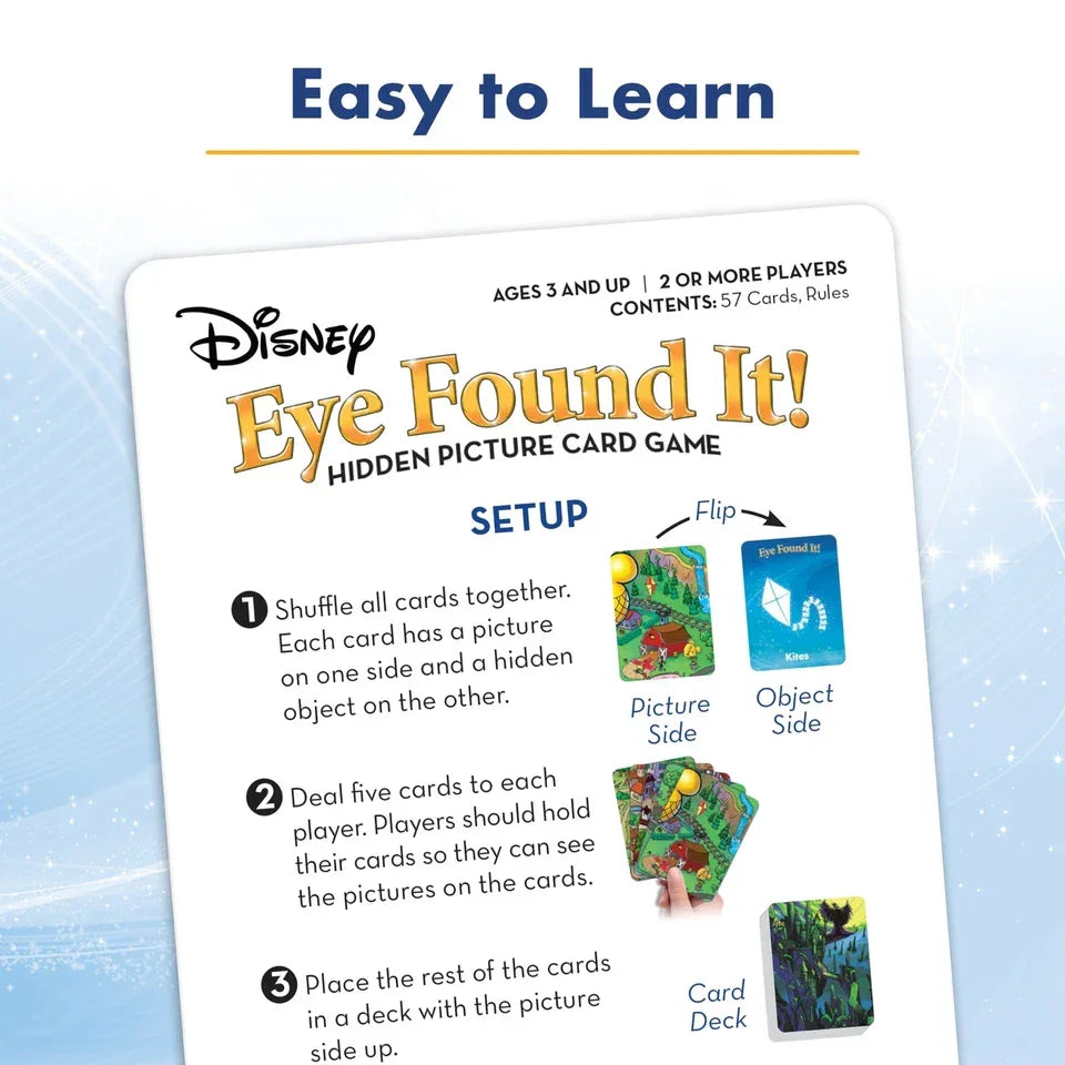 World of Disney Eye Found It Card Game – Fun Hidden Picture Game for Kids & Families - Jaiman Toys