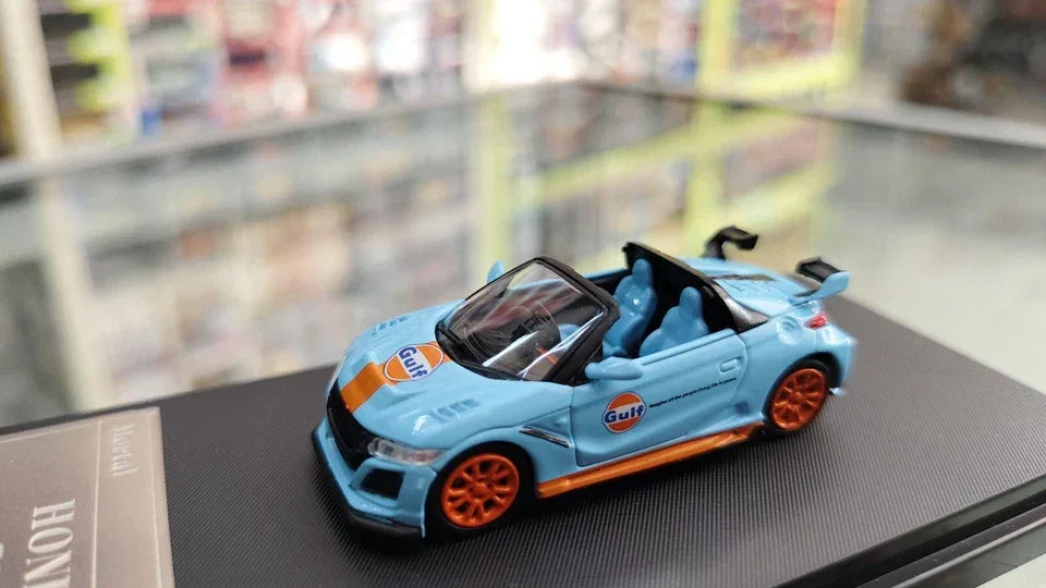 Mortal S-Series 1:64 Honda S660 Mugen Modified Version Gulf Diecast Car Model - Jaiman Toys