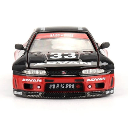 Kaido House x Mini GT 191 Nissan Skyline GT-R (R33) Kaido Works ADVAN – 1:64 Diecast Model Car