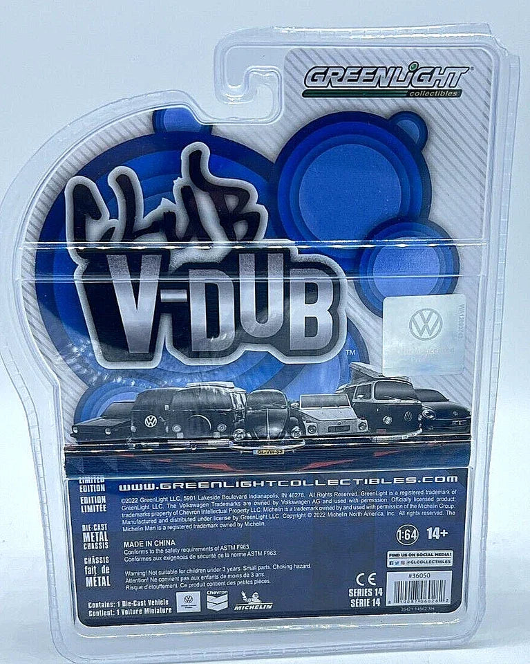 Greenlight Club V-Dub – 1975 Volkswagen Type 2 (Police Van) Die-Cast Car (1:64 Scale) - Jaiman Toys