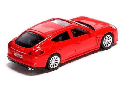 RMZ City Porsche Panamera Turbo 1:36 Die-Cast Car | Pull Back & Go | Openable Doors | Red / Black