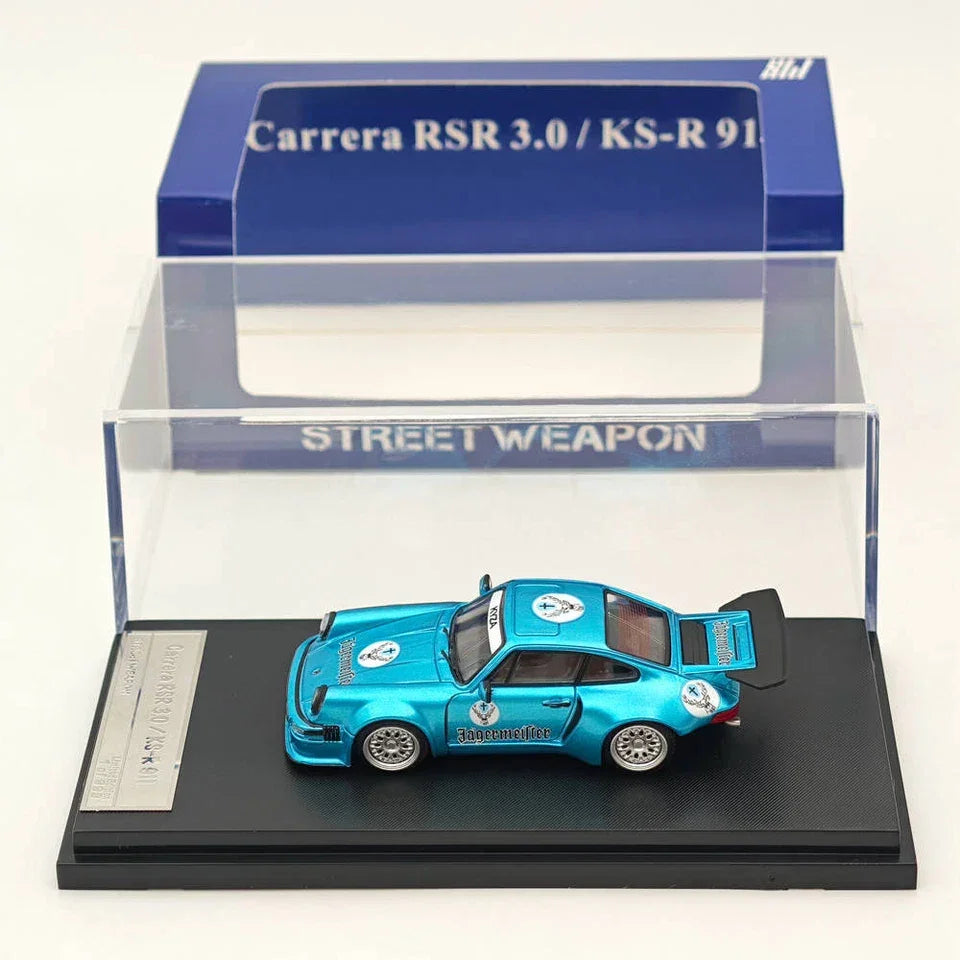 Street Weapon SW 1:64 Porsche Carrera RSR 3.0 KS-R 911 Blue Diecast Model Car - Jaiman Toys